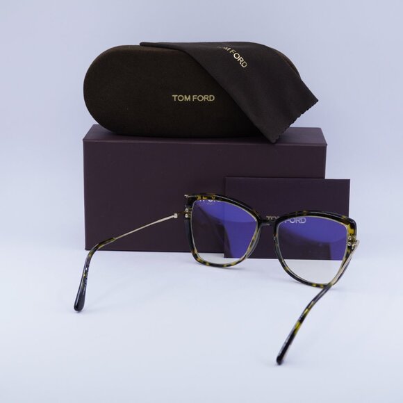 Tom Ford FT5882-B 056 Butterfly Eyeglasses 55mm - Havana/Blue Light Block - Picture 5 of 10